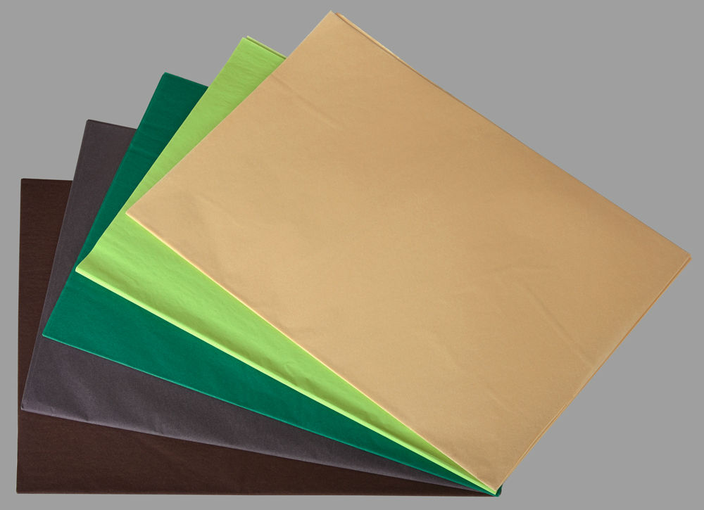 Diverses teintes de papier de soie coloré